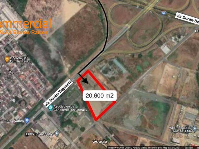 EN VENTA TERRENO 20.600 M2 - VÍA DURÁN YAGUACHI - ECUADOR